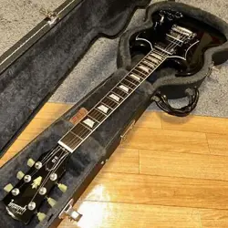 GIBSON SG STANDARD ELECTRIC GUITAR - EBONY BLACK, 2000, WITH HARD CASE