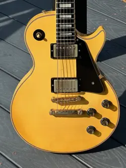1978 GIBSON LES PAUL CUSTOM AN ORIGINAL ALPINE WHITE AS RANDY RHODES PREFERRED.