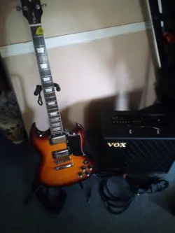 FIREFLY SG WITH ALL GIBSON PARTS INSTALLED & VOX VT40X AMP PLUS EXTRAS