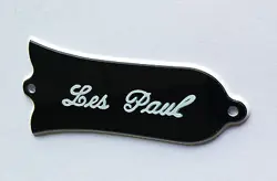 CUSTOM PICKGAURD FOR GIBSON LP LES PAUL TRUSS ROD COVER PLATE , 2PLY BLACK