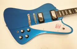 REVERSE FIREBIRD STYLE GUITAR METALLIC BLUE GIBSON EPIPHONE PICKUPS *LOOK HERE!