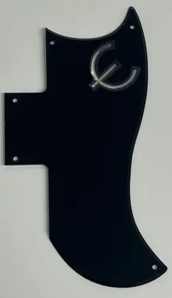 FOR FIT GIBSON SG 61 REISSUE STYLE & E LOGO GUITAR PICKGUARD 1 PLY ACRYLIC BLACK