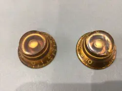 2GIBSON GIBSON VINTAGE KNOB 1956-1960 BELL SET TOP HAT BURST LES PAUL OLD PARTS