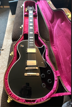 2005 GIBSON LES PAUL CUSTOM ELECTRIC GUITAR BLACK EBONY
