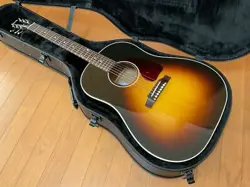 ELECTRIC ACOUSTIC GUITAR GIBSON J-45 STANDARD VINTAGE SUNBURST USA MADE & CASE