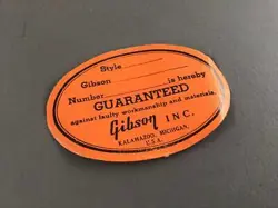 LAST GIBSON 1956-1969 ORANGE LABEL VINTAGE DEAD STOCK ES SEMI-ACO FULL ACO
