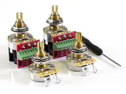 CTS POT PACK FOR GIBSON, 500K AUDIO, 2 VOLUME, 2 PUSH/PULL (PP01)