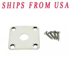 KAISH METAL CURVED BOTTOM JACK PLATE SQUARE JACKPLATE NICKEL FIT GIBSON LES PAUL