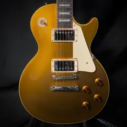 USED 1998 GIBSON CUSTOM SHOP R7 LES PAUL 1957 REISSUE W/ CASE - GOLDTOP 111924