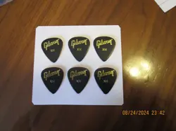 6 PACK OF GIBSON CELLULOID GUITAR PICKS STANDARD X- HEAVY #1282