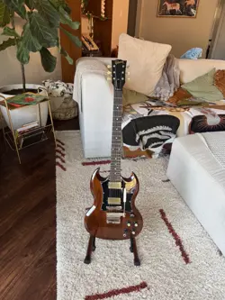 GIBSON SG CUSTOM FINISH 2000S - WALNUT - LAMBERTONE CREMA PICKUPS - UPGRADES