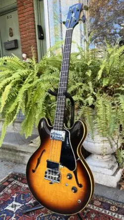 1968 GIBSON EB-2 SEMI HOLLOW SHORT SCALE ELECTRIC BASS W OCBC~100% ORIGINAL, VG