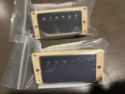 SET OF GIBSON BURSTBUCKER PICKUPS WITH CREAM RINGS BRIDGE AND NECK