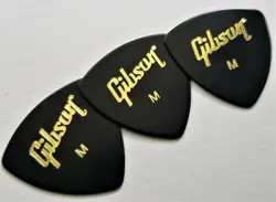 GIBSON MEDIUM 346 TRIANGULAR SHAPE GUITAR PICKS .73 MM 3 PICKS