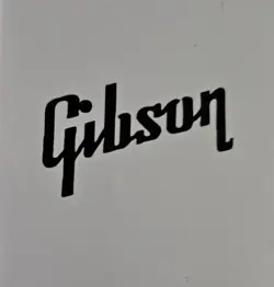 2 BLACK   DECAL  HEADSTOCK LOGOS, DIE-CUT VINYL DECAL,  SG, LES PAUL  GIBSON