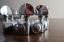 VINTAGE 1970'S GROVER USA STAMP 3X3 GUITAR TUNERS MARTIN GIBSON LES PAUL CHROME