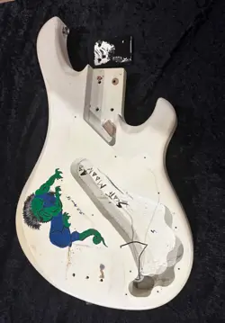 1981 GIBSON VICTORY STANDARD BASS BODY CUSTOM DRAGON/DINO PAINT