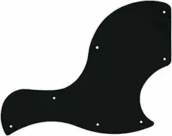 WD CUSTOM PICKGUARD FOR GIBSON 2018 SG JUNIOR #01A BLACK ACRYLIC
