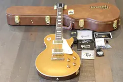 2022 GIBSON 50’S LES PAUL STANDARD ELECTRIC GUITAR GOLDTOP   OHSC & PAPERS