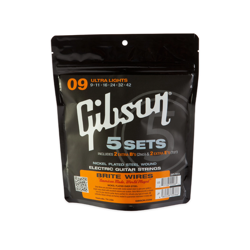 GIBSON ULTRA LIGHT BRITE WIRES ELECTRIC GUITAR STRINGS (5-PACK)