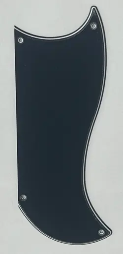 GUITAR PARTS GUITAR PICKGUARD FOR GIBSON SG CUSTOM 3 PICKUP STYLE 3 PLY BLACK