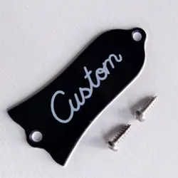 CUSTOM TRUSS ROD COVER PLATE ENGRAVED 2 PLY BLACK FOR GIBSON GUITAR PARTS