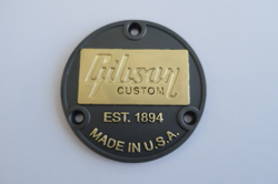 GIBSON LES PAUL CUSTOM GUITAR 3 WAY TOGGLE SWITCH COVER PLATE - GREY & GOLD