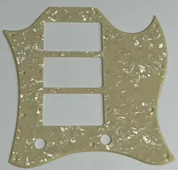 FOR FIT GIBSON SG STANDARD 3 PICKUP STYLE GUITAR PICKGUARD 1 PLY CREAM PEARL