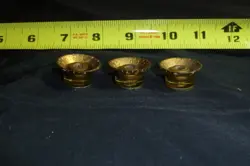 3 VINTAGE 1960S GIBSON GOLD CHROME DOME - BONNET REFLECTOR KNOBS - ITEM KB