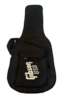 GIBSON USA PADDED SOFT GUITAR GIG BAG CASE SADDLE W/STRAPS HANDLE BLACK