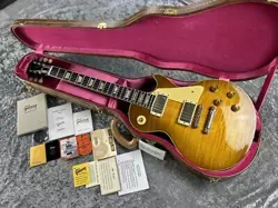 GIBSON CUSTOM SHOP MURPHY LAB 1958 LES PAUL STANDARD LIGHT FIGURED ULTRA SAFE DE