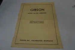 VINTAGE GIBSON MODEL GA-20T AMPLIFIER SCHEMATIC