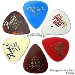 VINTAGE 1980S GUITAR PICKS 6 DREAM GIFT SET FENDER WABASH GIBSON COLLECTORS NOS