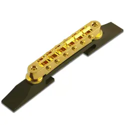 TUNE-O-MATIC GOLD ARCHTOP BRIDGE FITS GIBSON & IBANEZ JAZZ GUITAR
