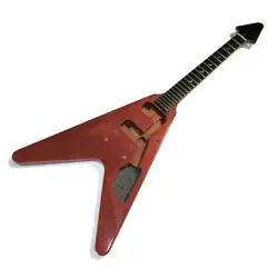 RARE GIBSON FLYING V CRESCENT MOONS SATIN CHERRY  EBONY FINGERBOARD MADE IN USA