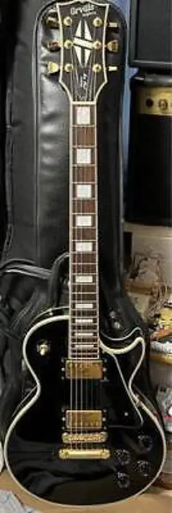 ORVILLE BY GIBSON LES PAUL CUSTOM TYPE BLACK 1989 ELECTRIC GUITAR WITH GIGBAG NA