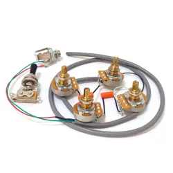 FOR GIBSON LES PAUL GUITAR PRE-WIRED WIRING HARNESS KIT WITH LONG SHAFTS