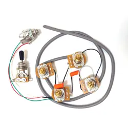 GUITAR PREWIRED WIRING HARNESS KIT WITH LONG SHAFTS FOR GIBSON LES PAUL GUITAR
