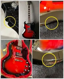 GIBSON SECOND ITEM SG STANDARD 61 -CARDINAL RED BURST- 3.32KG 2023 MADE NAGOYA S