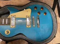 EPIPHONE DELUXE LES PAUL BLUE WITH CASE
