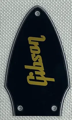 BLACK 3-PLY FOR FIT GIBSON FLYING V TRUSS ROD COVER GOLD LOGO GUITAR PICKGUARD