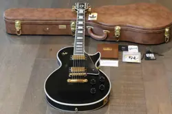 2017 GIBSON LES PAUL CUSTOM ELECTRIC GUITAR BLACK EBONY   COA OHSC