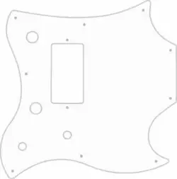 WD CUSTOM PICKGUARD FOR GIBSON 2011 SG STYLE MELODY MAKER #04R WHITE/RED/WHITE