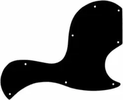 WD CUSTOM PICKGUARD FOR GIBSON SG JUNIOR #03R BLACK/RED/BLACK