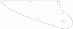 WD CUSTOM PICKGUARD FOR GIBSON 2010-2018 REVERSE FIREBIRD #04R WHITE/RED/WHITE