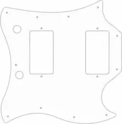 WD CUSTOM PICKGUARD FOR GIBSON 1963-1970 FULL FACE SG #04R WHITE/RED/WHITE