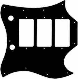 WD CUSTOM PICKGUARD FOR GIBSON 1964-1970 FULL FACE SG CUSTOM #03O BLACK/ORANG...