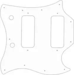 WD CUSTOM PICKGUARD FOR GIBSON 2008 SG CLASSIC #04R WHITE/RED/WHITE