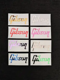 PVC VINYL WATERPROOF NECK HEADSTOCK STICKER FOR GIBSON GUITAR BASS -NON METALLIC