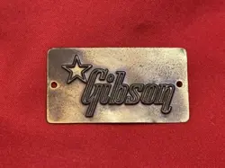 VINTAGE GIBSON BRASS CASE BADGE CALI GIRL BURST GOLDTOP LES PAUL STANDARD 1959